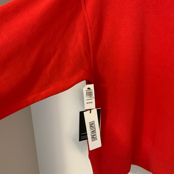 TNA Red Oversized crew Sweatshirt-SZ 1 - Picture 6 of 7